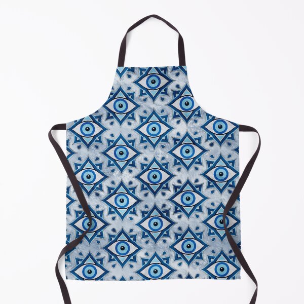 Item preview, Evil Eye Ornament Pattern - Blues and silver designed and sold by k9printart.