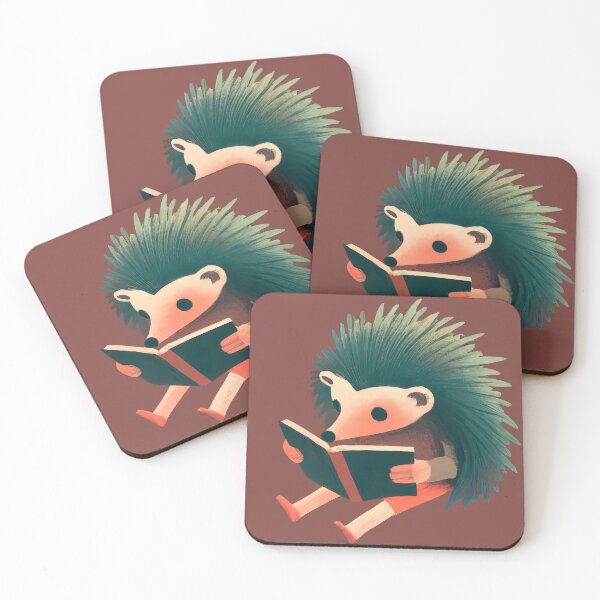 Item preview, Hedgehog reading a book designed and sold by binarty.