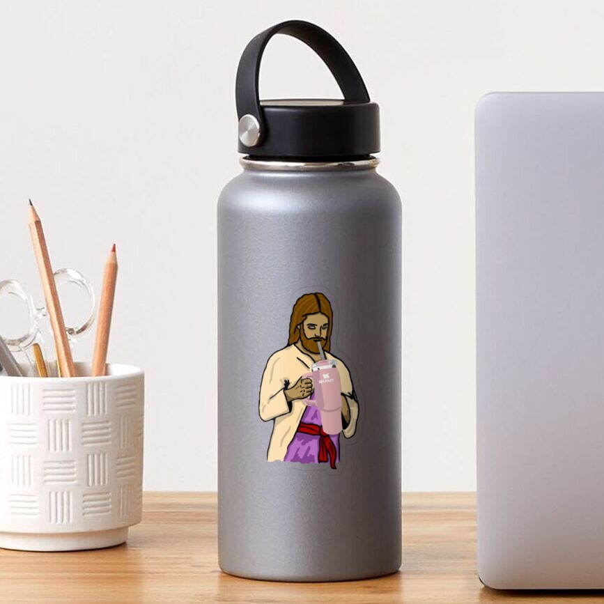 Jesus Hydrating Stanley Traveler Decal Vinyl Sticker For Water Bottle,  Laptop