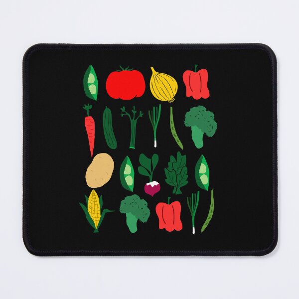 Item preview, Cute Vegetables Print with radish, peppers, broccoli and tomato designed and sold by kapotka.