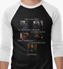 Sanvers Men's Baseball ¾ T-Shirt
