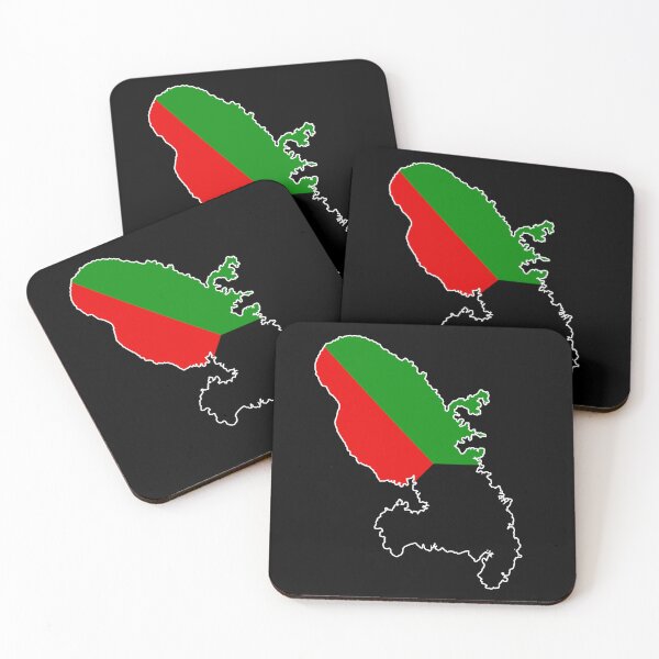 Item preview, Map of Martinique color red green black designed and sold by West indian touch.