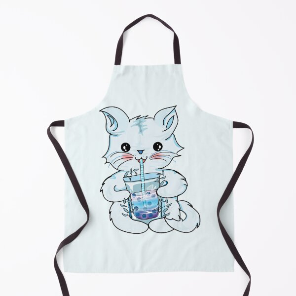 Item preview, cat boba tea l kawaii cat drinking boba tea l bubble tea designed and sold by Bossin.