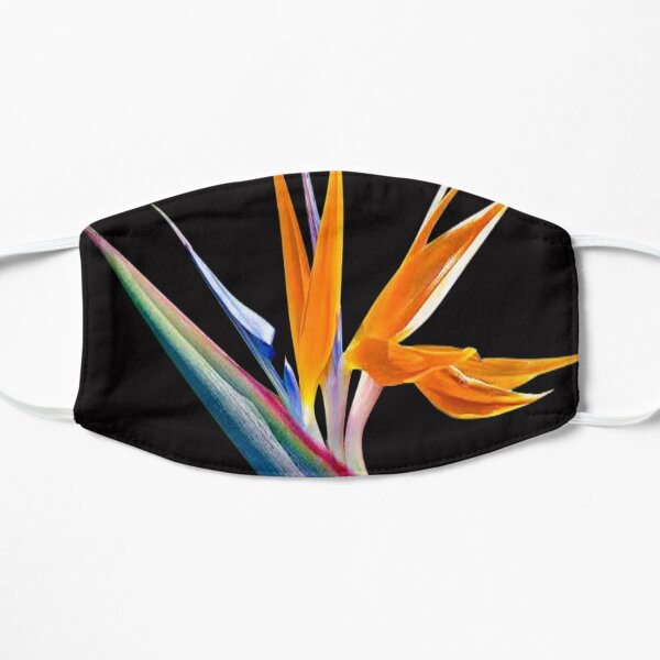 flower bird of paradise exotic seamless pattern 2 Flat Mask