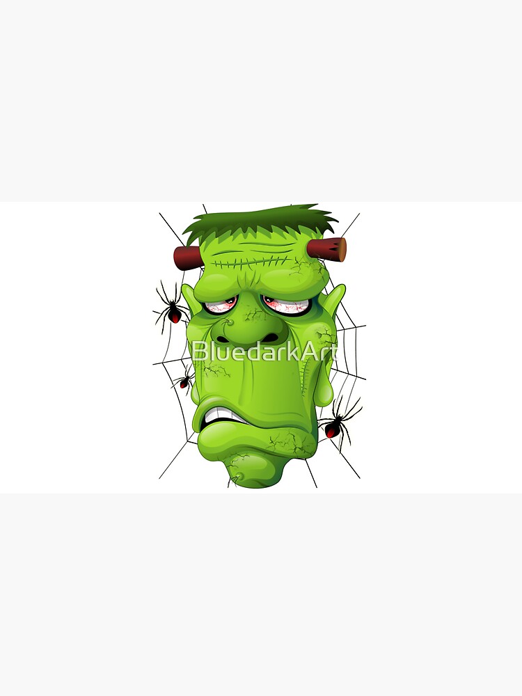 Frankenstein Ugly Portrait and Spiders by BluedarkArt