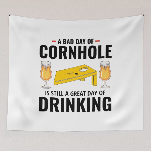 Item preview, Cornhole Drinking Bean Bag Toss Outdoor Lawn Game designed and sold by TastefulTees.