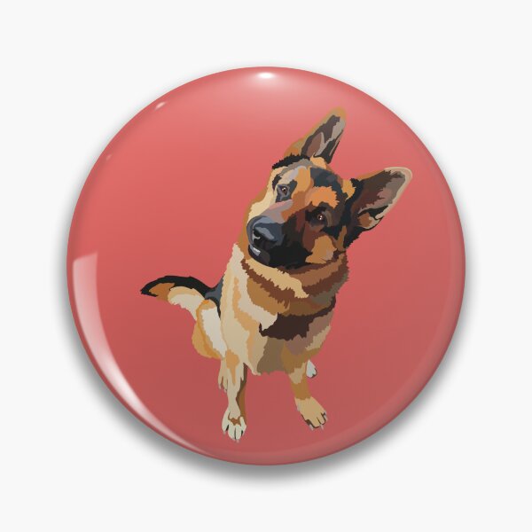 Artikelvorschau, G steht für Deutscher Schäferhund, Deutscher Schäferhund Illustration – Treues und intelligentes Hundekunstwerk entworfen und verkauft von PrettylittlepastelUk.