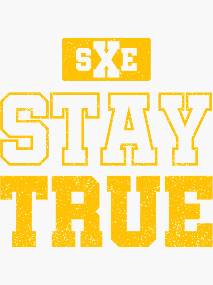 "Stay true straight edge crew " Sticker for Sale by EngelbShelt Redbubble
