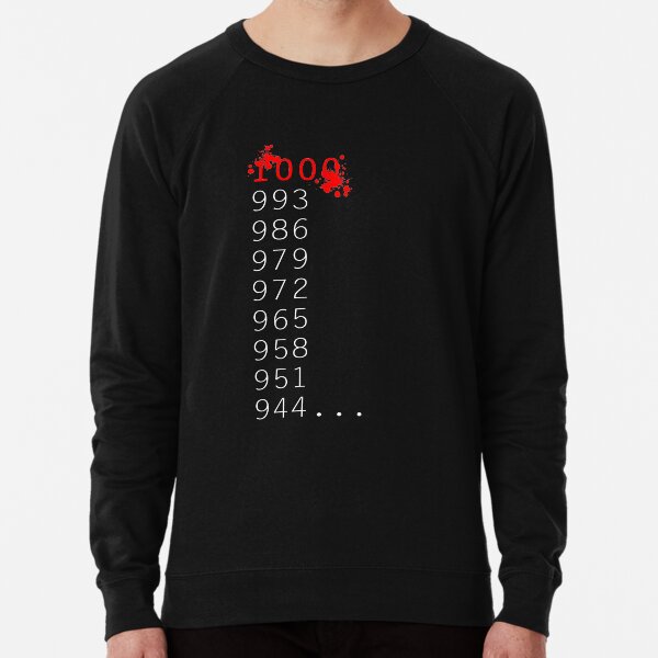 "Qu'est-ce que 1000 Minus 7?" Sweatshirt léger