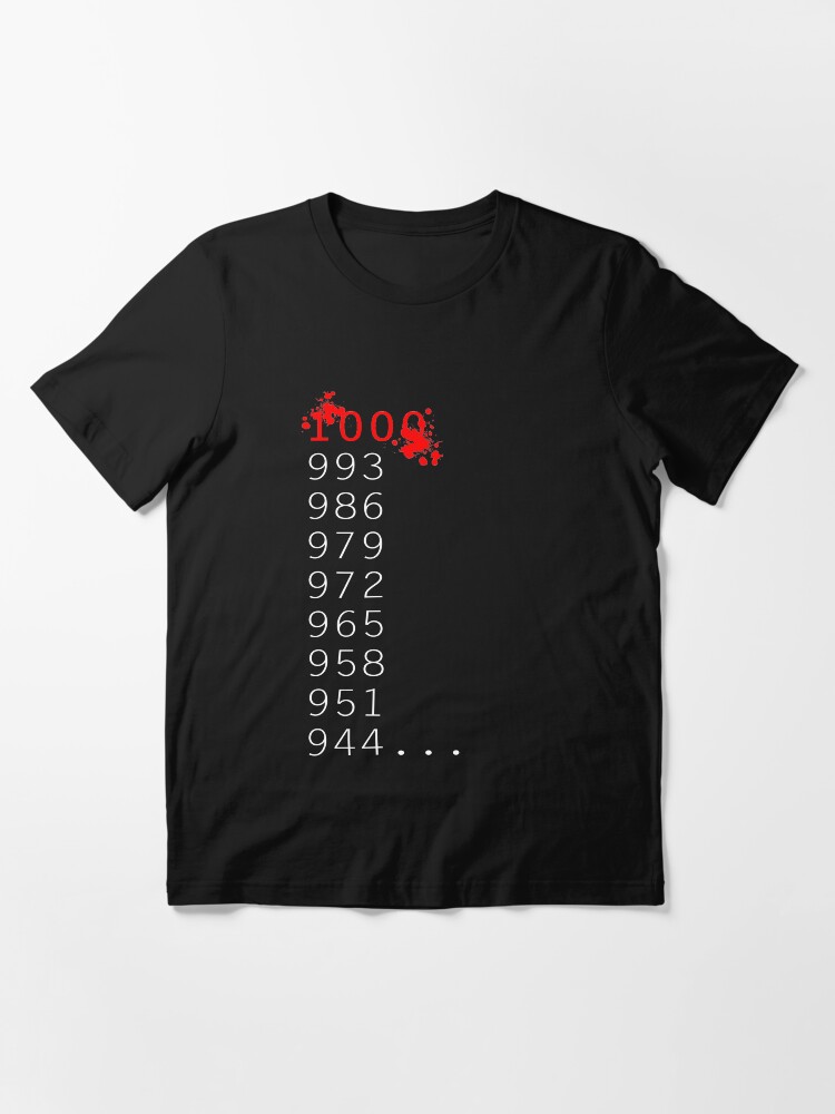 Alternate view of "What's 1000 Minus 7?" Essential T-Shirt