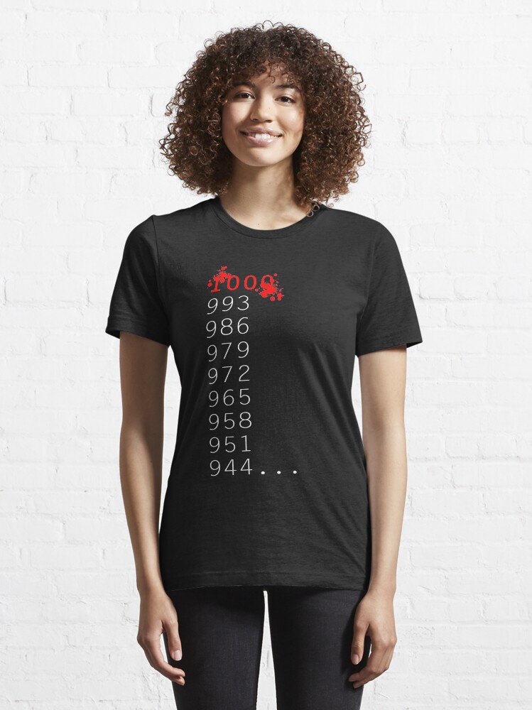 Alternate view of "What's 1000 Minus 7?" Essential T-Shirt