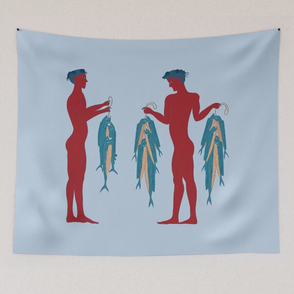 Item preview, Minoan Fishermen designed and sold by archaeologyart.