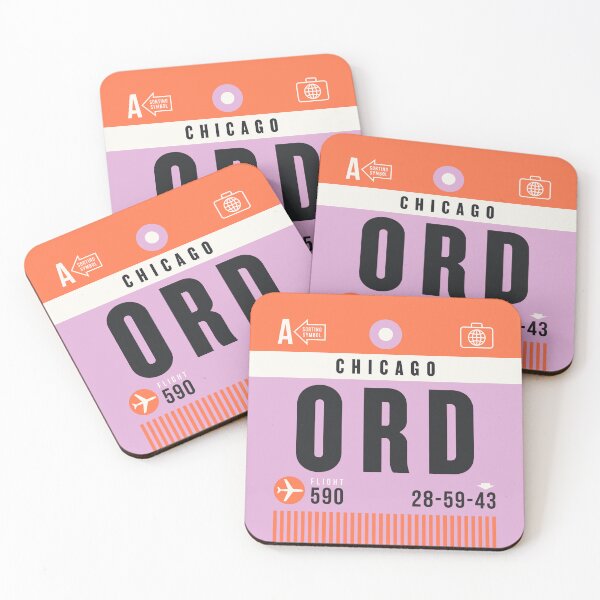 Artikelvorschau, Luggage Tag A - ORD Chicago USA entworfen und verkauft von VoodooCircus.