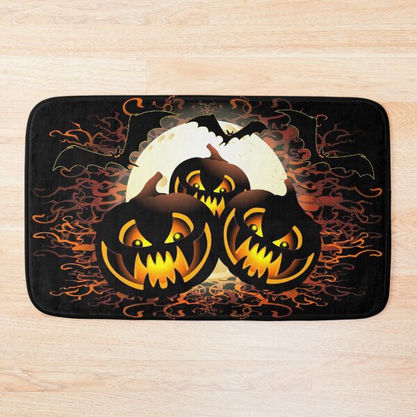 Item preview, Black Evil Pumpkins Halloween Night designed and sold by BluedarkArt.