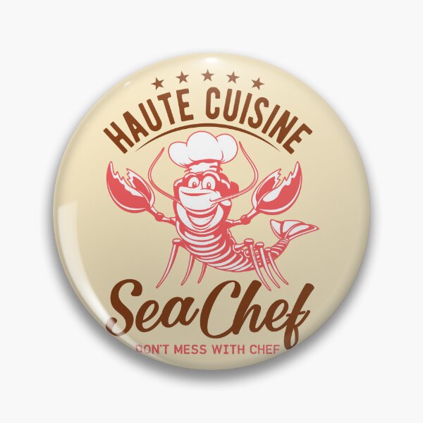 Artikelvorschau, Lobster Haute Cuisine Sea Chef - Ein Cartoon Lobster mit dem Schriftzug Haute Cuisine SeaChef entworfen und verkauft von velisani.