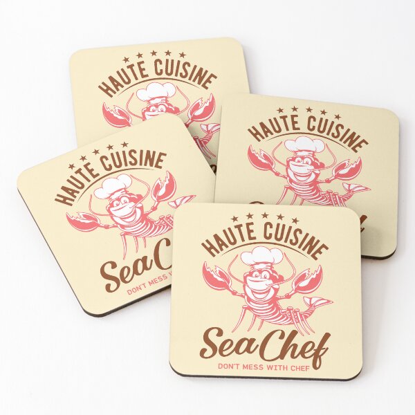 Item preview, Lobster Haute Cuisine Sea Chef - A cartoon lobster with the words Haute Cuisine SeaChef on it designed and sold by velisani.