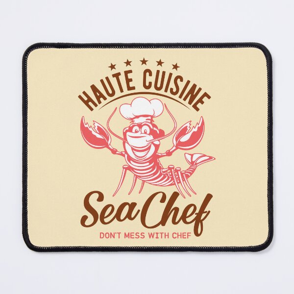 Item preview, Lobster Haute Cuisine Sea Chef - A cartoon lobster with the words Haute Cuisine SeaChef on it designed and sold by velisani.