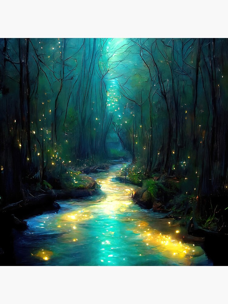 Thumbnail 2 of 2, Greeting Card, River of Light designed and sold by ErianAndre.