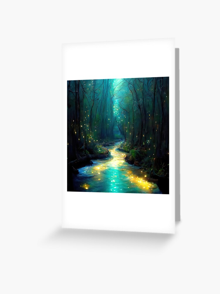 Thumbnail 1 of 2, Greeting Card, River of Light designed and sold by ErianAndre.