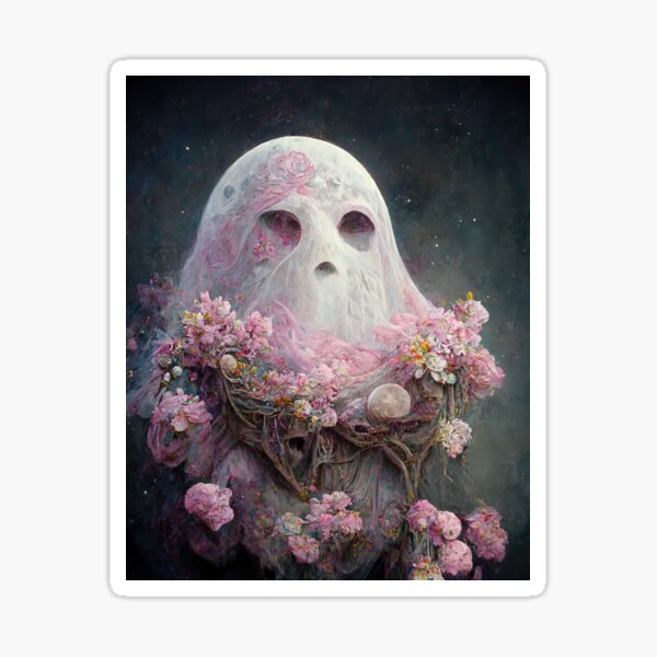 Flower Ghost Sticker