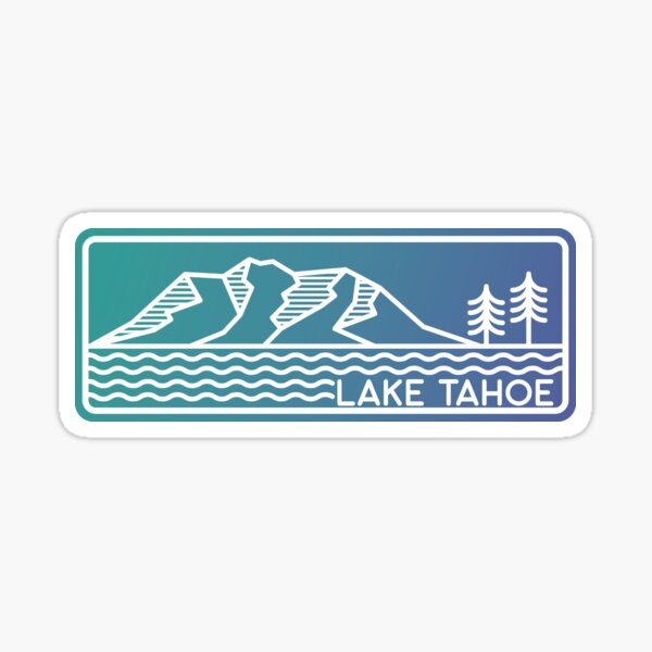 Lake Tahoe Linework Sticker Sticker