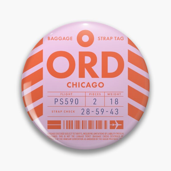 Item preview, Luggage Tag D - ORD Chicago USA designed and sold by VoodooCircus.