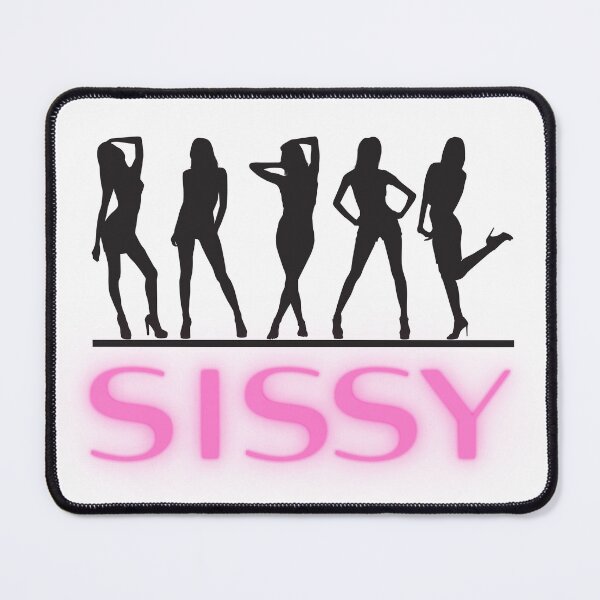 Item preview, Sissy Silhouettes pink neon and dark grey designed and sold by SISSY4SISSIES.