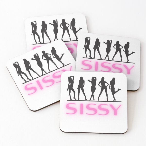 Item preview, Sissy Silhouettes pink neon and dark grey designed and sold by SISSY4SISSIES.