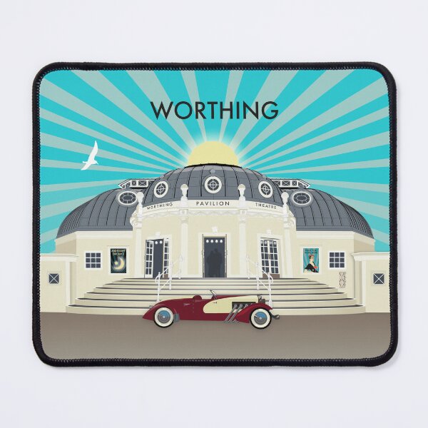 Item preview, Worthing Pavilion Theatre - vintage style architecture illustration and gifts designed and sold by Vicky Anne Vaughan.
