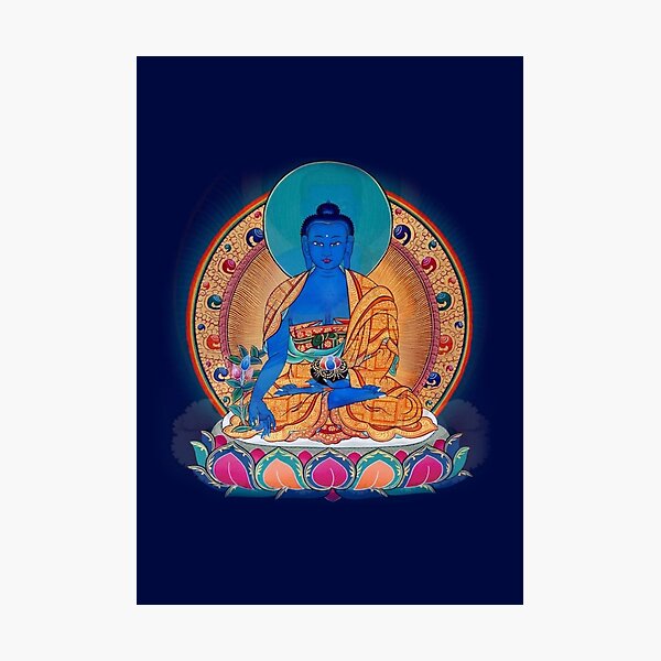 Item preview, Bhaisajyaguru  Medicine Buddha thangka designed and sold by TheGallery69.