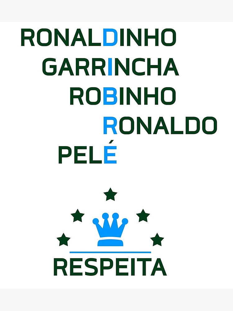 "Brazilian Football Legends (Soccer)" Poster by fiveteeshirt Redbubble
