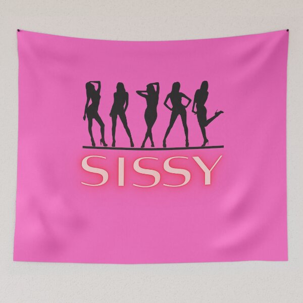 Item preview, Sissy Silhouettes red neon and dark grey designed and sold by SISSY4SISSIES.