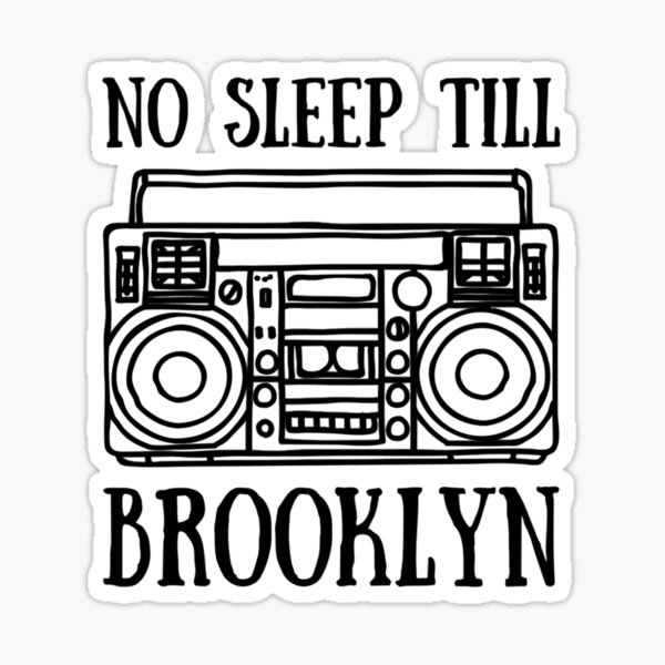 Sabotage Boutique Beastie Boys Old Style No Sleep Till Brooklyn School Skool hip hop boombox rap Sticker