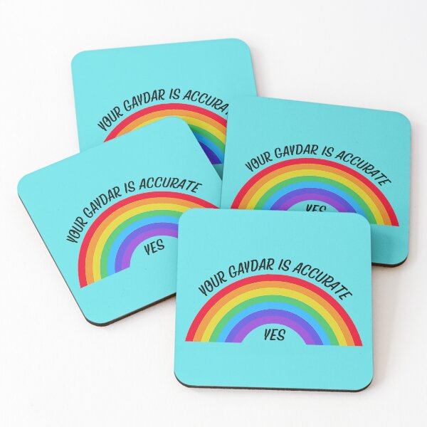 Item preview, Yes Your Gaydar Is Accurate Rainbow In Cyan designed and sold by LuckyKermit.