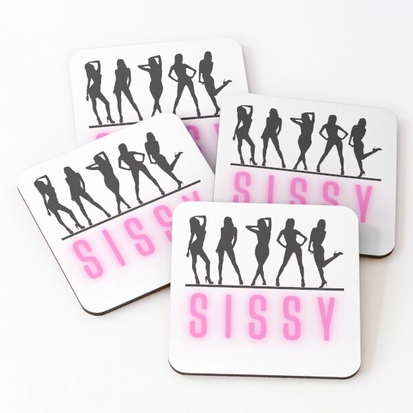 Item preview, Sissy Silhouettes pink neon and dark grey designed and sold by SISSY4SISSIES.