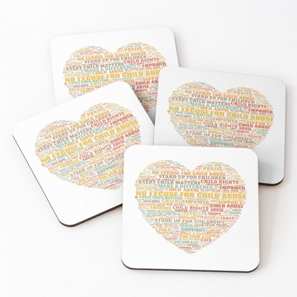 Item preview, Child Abuse Prevention Heart Word Cloud designed and sold by WordCloudStore.
