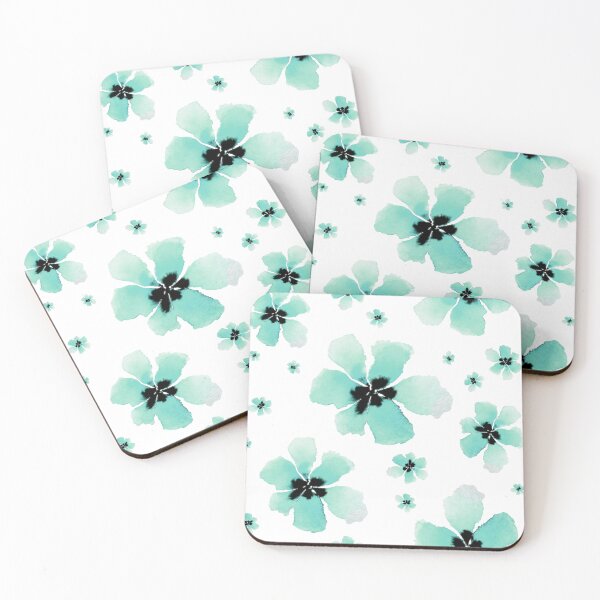Item preview, Cyan Watercolor Flower designed and sold by Joyful--Art.