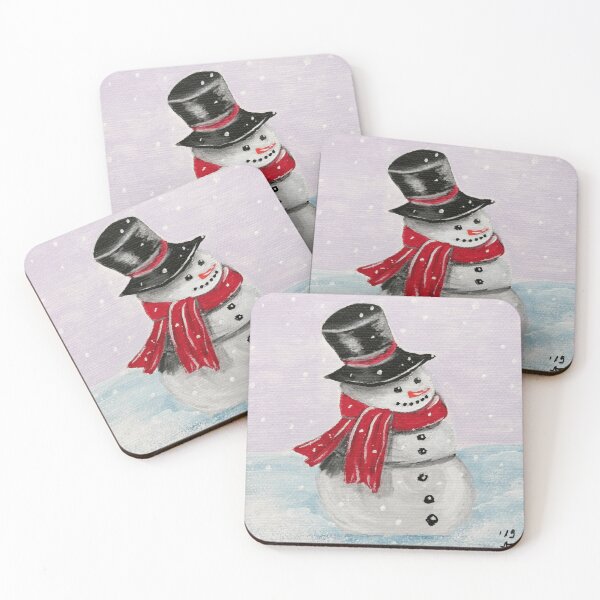 Item preview, Sweet, happy snowman painted on canvas - this is a great winter motif designed and sold by Anke Franikowski.