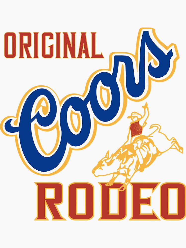 "Coors Banquet Rodeo Logo Distressed" Sticker for Sale by ocampoajke Redbubble