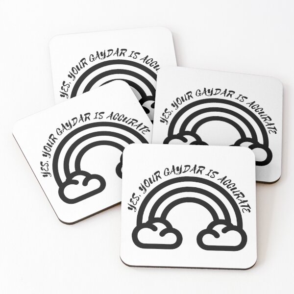Item preview, Yes Your Gaydar Is Accurate Black And White Rainbow designed and sold by LuckyKermit.