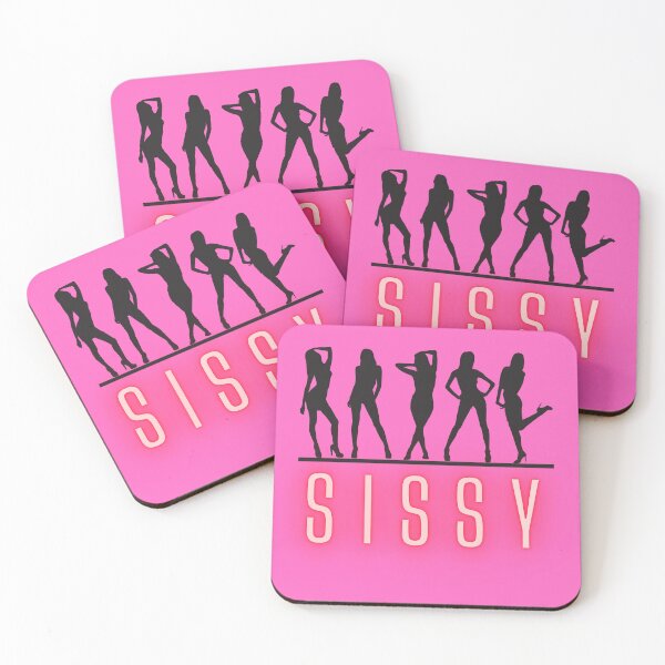 Item preview, Sissy Silhouettes red neon  and dark grey designed and sold by SISSY4SISSIES.
