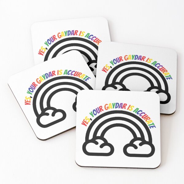 Item preview, Yes Your Gaydar Is Accurate Black And White Rainbow Colorful Letters designed and sold by LuckyKermit.