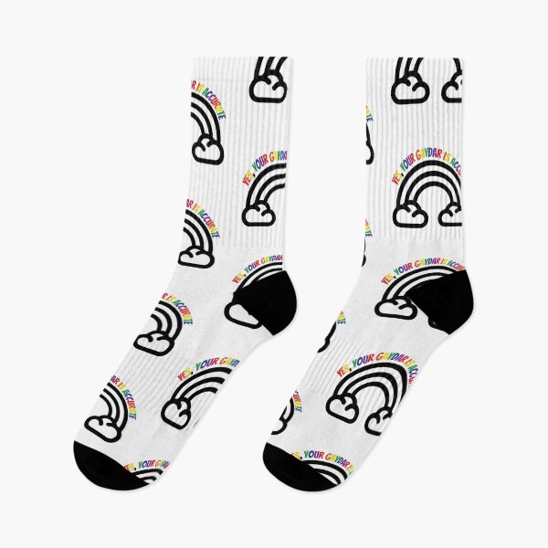 Item preview, Yes Your Gaydar Is Accurate Black And White Rainbow Colorful Letters designed and sold by LuckyKermit.