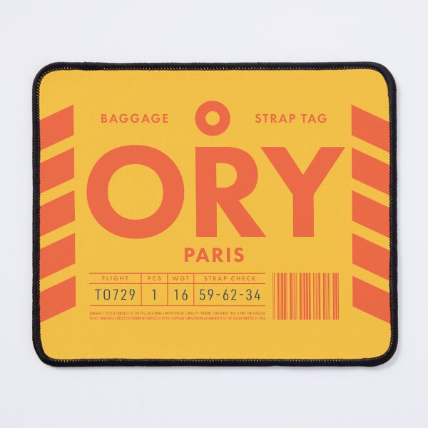 Artikelvorschau, Baggage Tag D - ORY Paris France entworfen und verkauft von VoodooCircus.