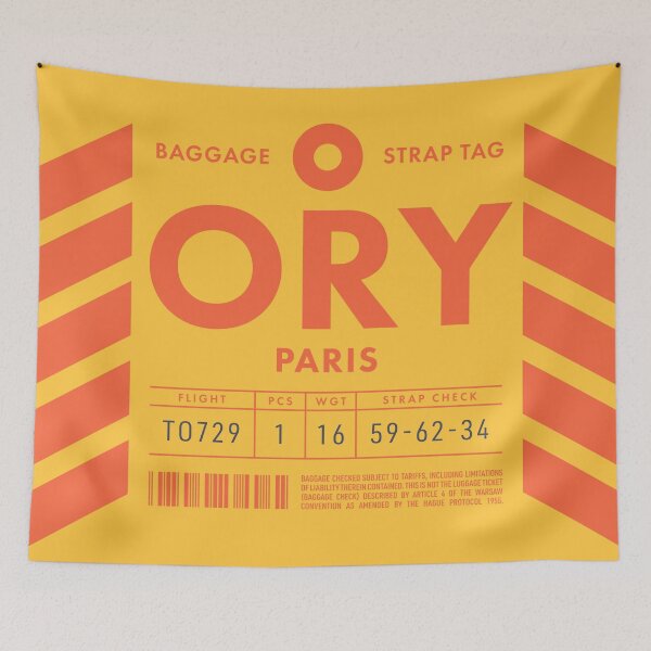 Item preview, Baggage Tag D - ORY Paris France designed and sold by VoodooCircus.
