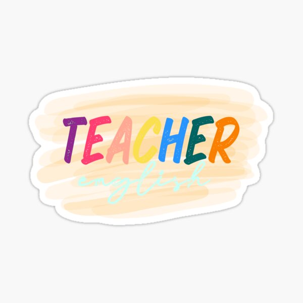 English Teacher Sticker For Sale By Hamzablk Redbubble