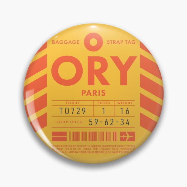 Item preview, Baggage Tag D - ORY Paris France designed and sold by VoodooCircus.
