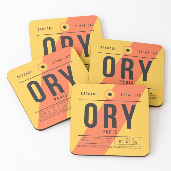 Item preview, Baggage Tag E - ORY Paris France designed and sold by VoodooCircus.