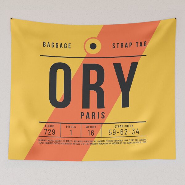 Item preview, Baggage Tag E - ORY Paris France designed and sold by VoodooCircus.