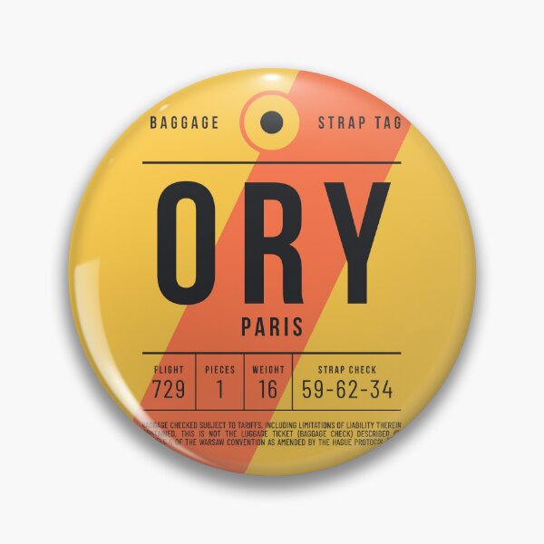 Item preview, Baggage Tag E - ORY Paris France designed and sold by VoodooCircus.